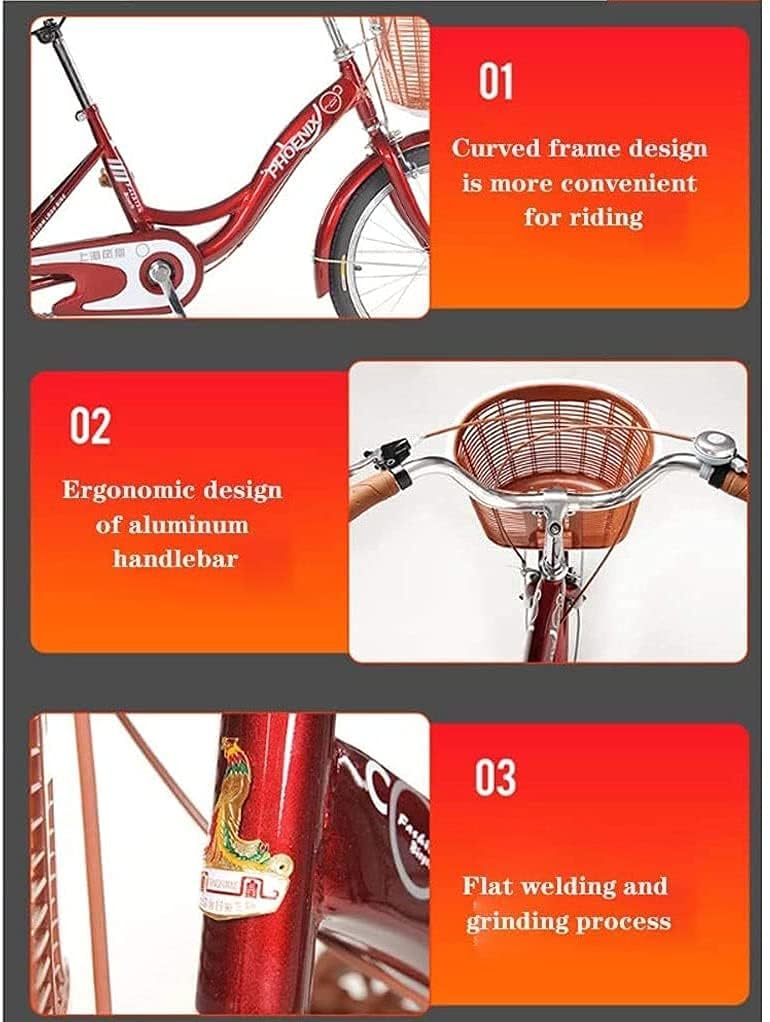 Comfort Three-Wheeled Bicycles for Seniors Tricycles Three Wheel Bike for Adults Single Speed Three-Wheeled Bicycles with Shopping Basket for Seniors Women Men Lightweight