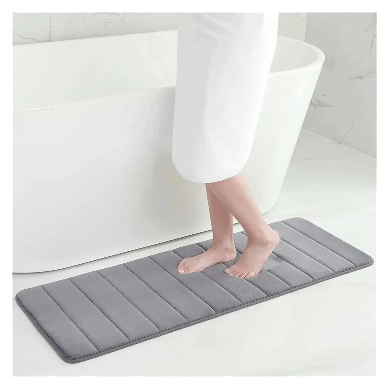 Alfombra Bañera Antideslizante Alfombra de baño de espuma viscoelástica, alfombra absorbente for baño, alfombra for ducha, alfombra de suelo de terciopelo Coral blando, decoración del hogar, esteras a