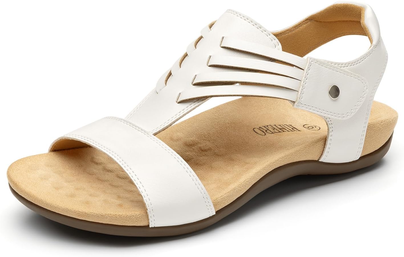 Rihero Women's Orthopedic Arch Support Sandals Orthotic Comfortable Casual Flat Sandals for Summer Beach Walking