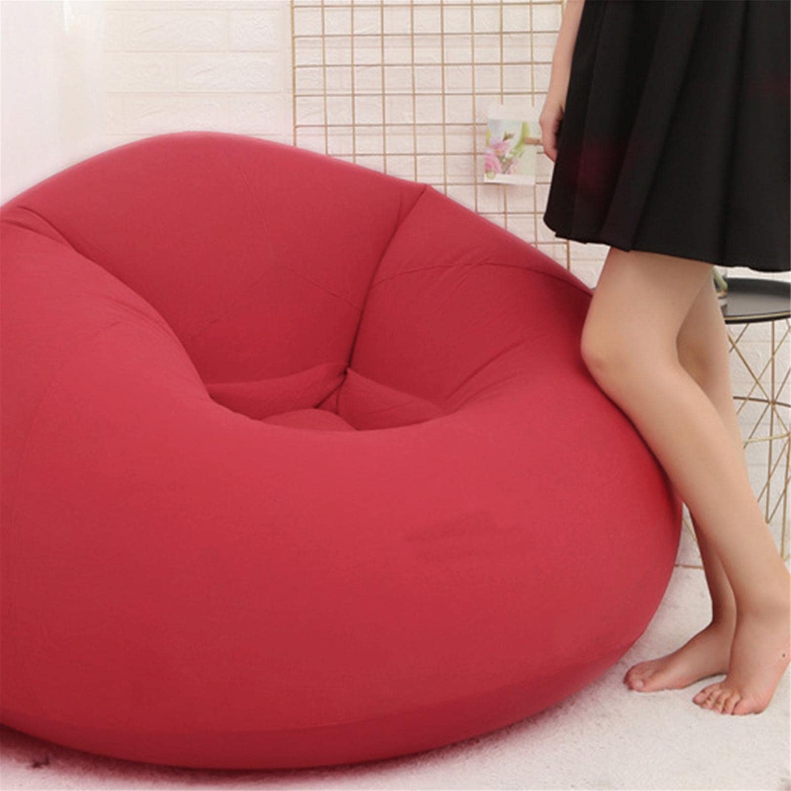 Yiida Puf hinchable silla – sofá inflable perezoso con cubierta empotrada – bolsa mediana para habitación al aire libre camping