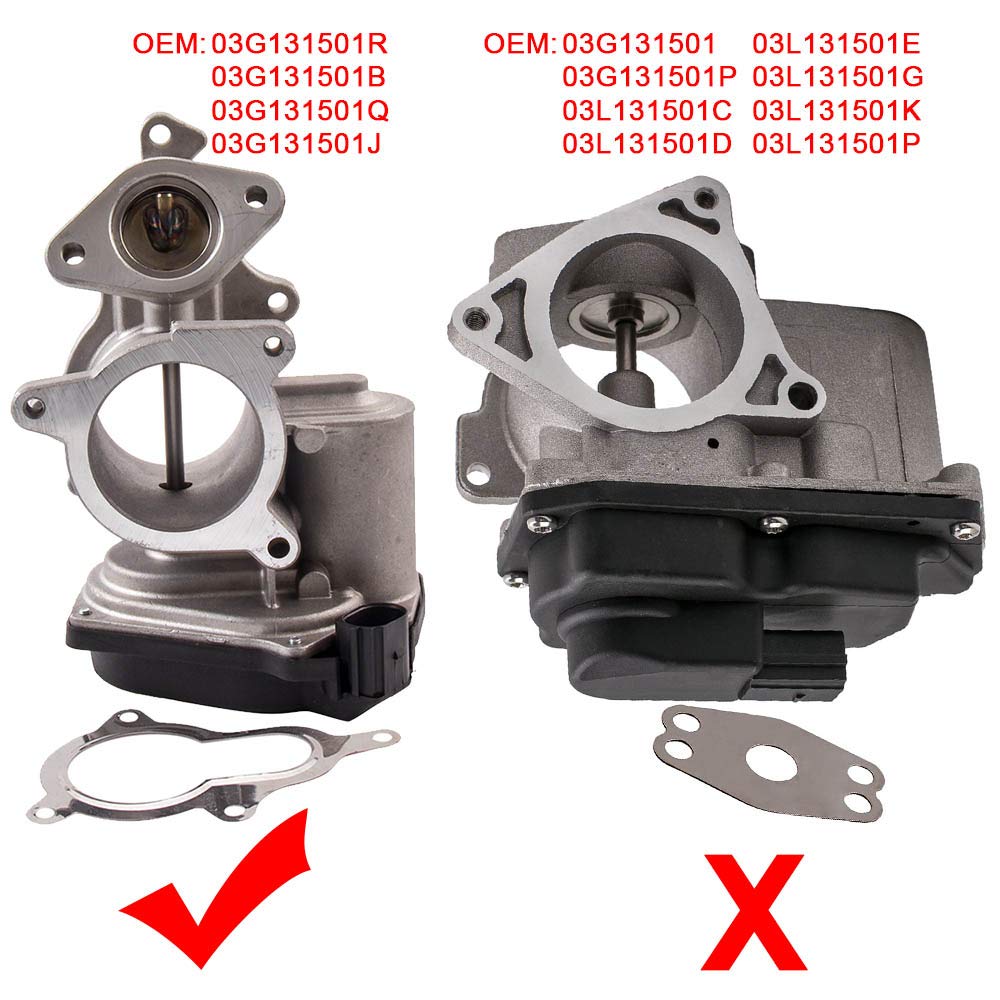 maXpeedingrods Válvula de retorno de escape AGR para Audi A4 B7 A6 C6 | 2.0 TDI 2.0 TDI Quattro modelos 2004-2011, 03G131501B, 03G131501J