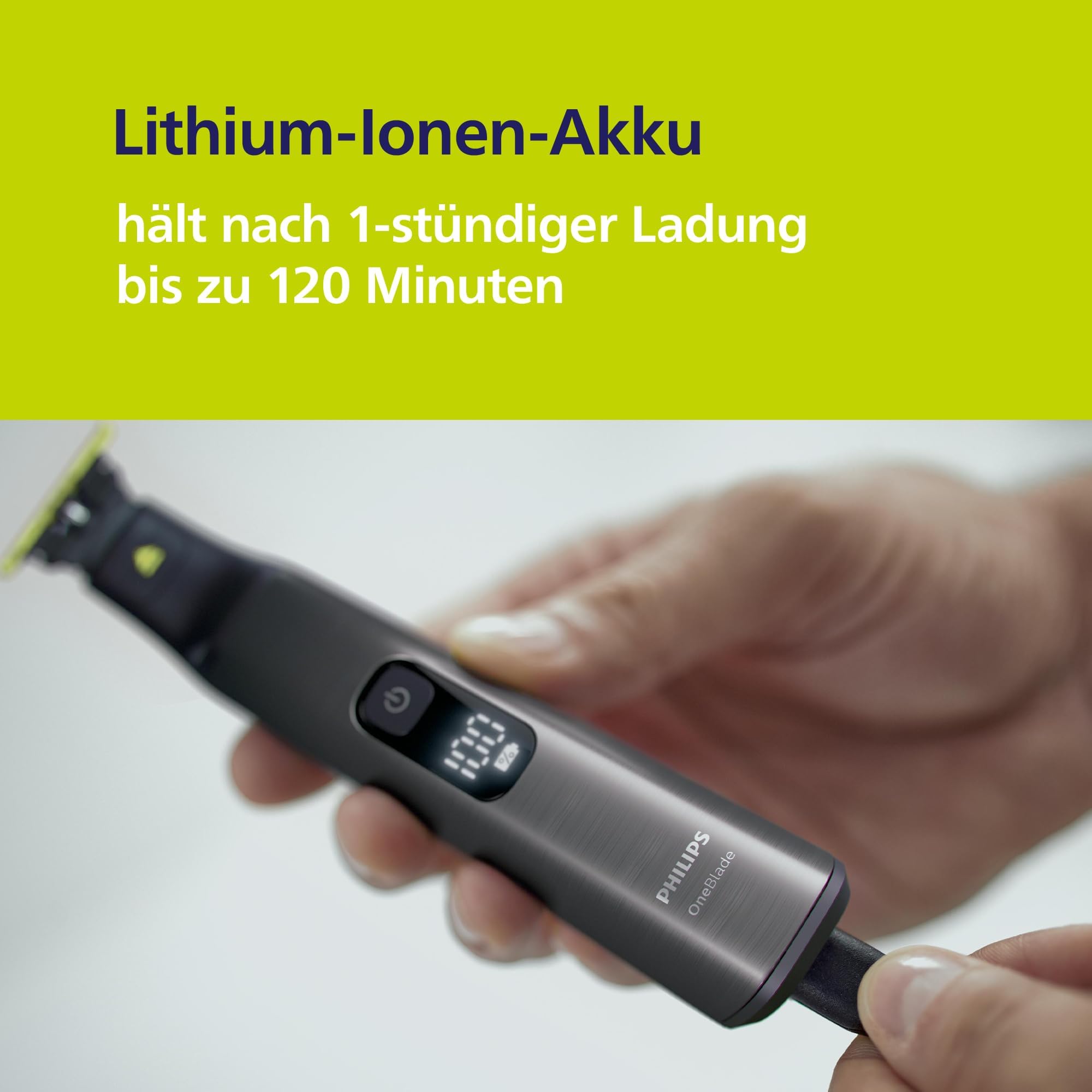 PHILIPS OneBlade Pro 360 Face & Body - elektrischer Rasierer, Trimmer & Bodygroomer, 3 x 360 Klingen, Präzisionskamm, 2x Körperaufsätze, Reiseetui, Ladestation, für Gesicht & Körper (QP6652/35)
