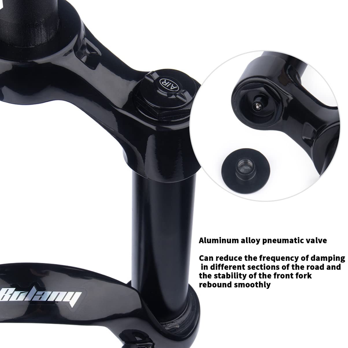 Widelec amortyzowany z aluminium do rowerów 26, 27,5 i 29", amortyzator z szybkozaciskiem 9 mm (stożkowy, 29 cali).
