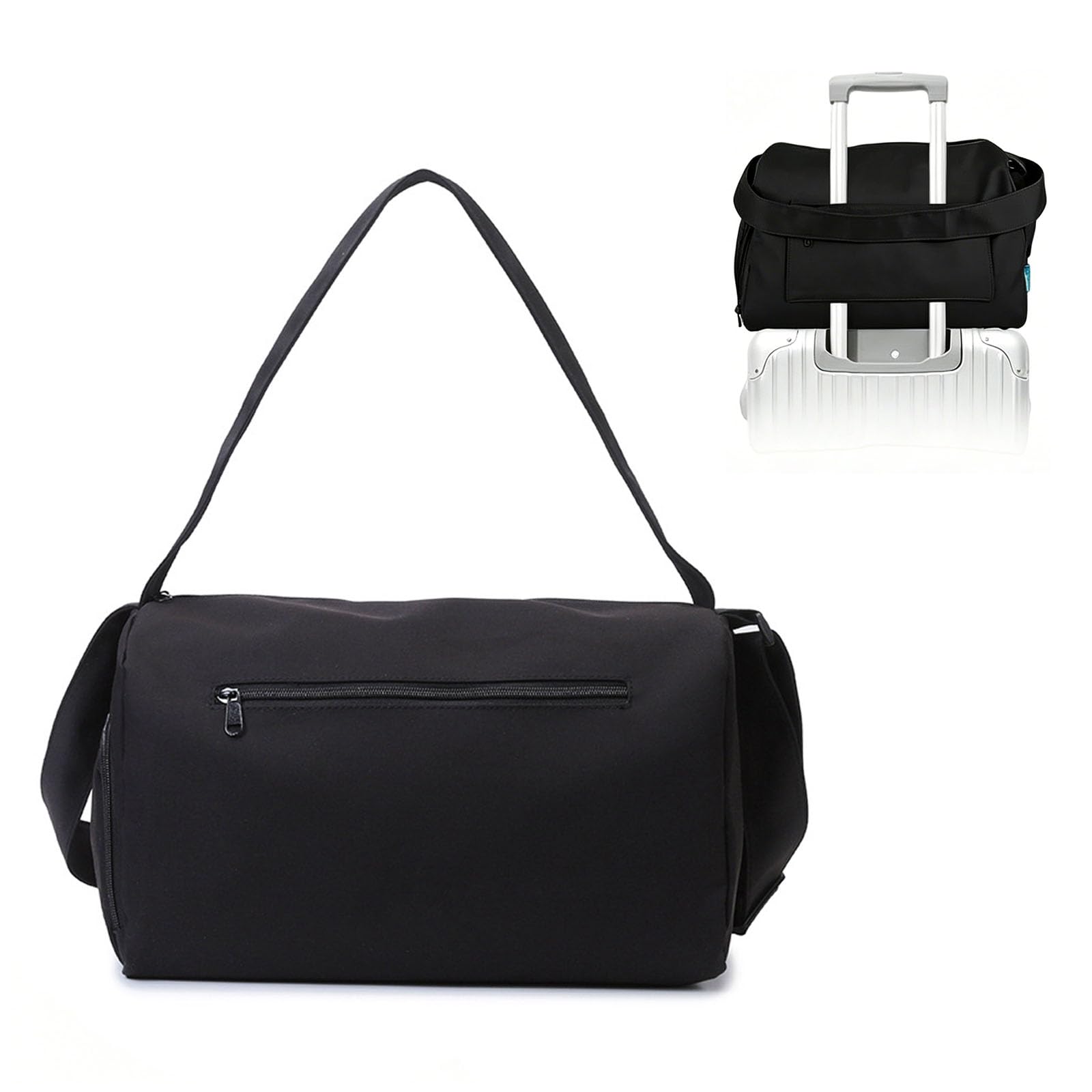 srkspyfd Gym Bag for Women Small, Gym Bags for Women with Shoe Compartment, Swimming Bag for Women, Lightweight Duffle Bag for Travel, Gym Bag with Shoes Compartment, Black-picture-29