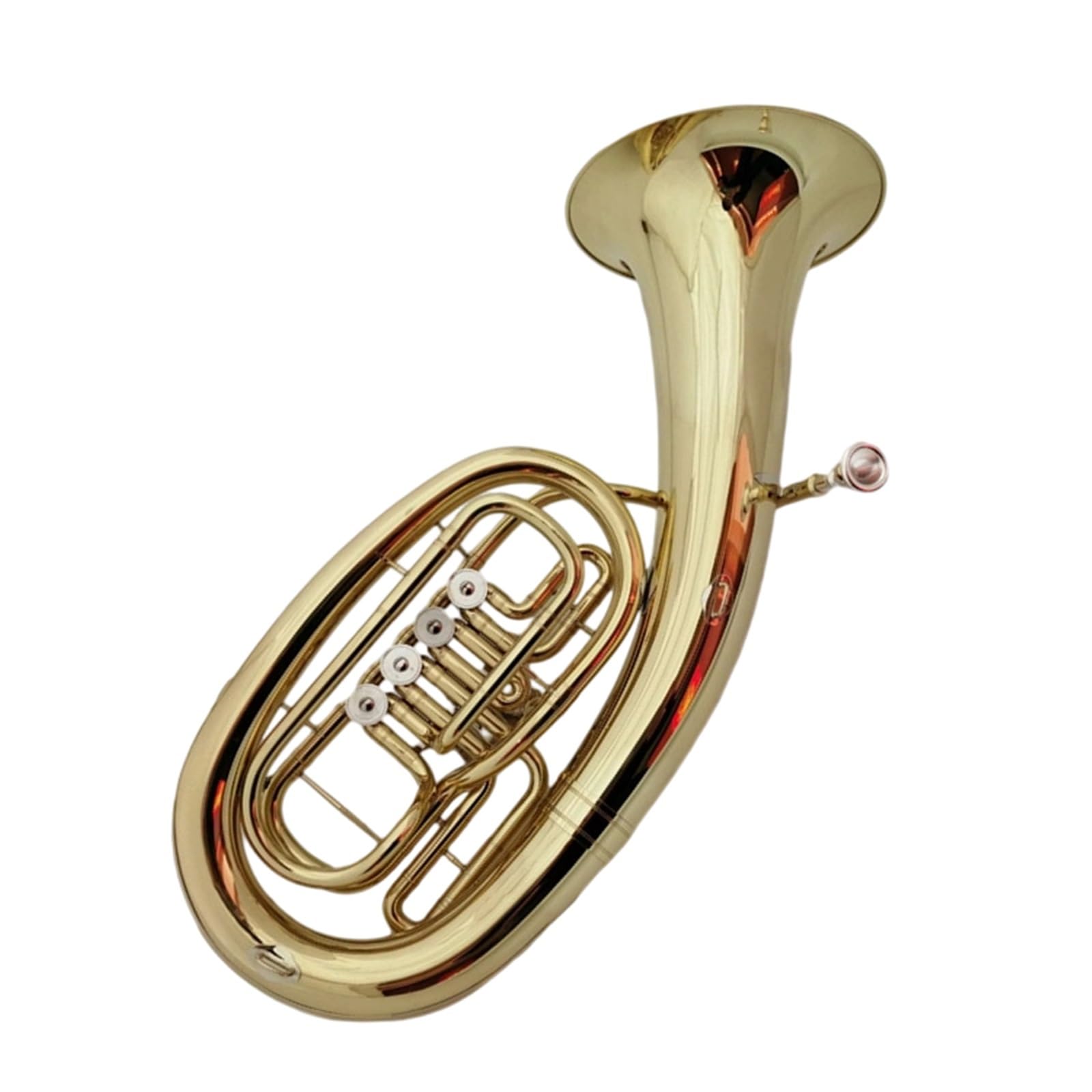 Kit Deuphonium Euphonium À Quatre Touches Instrument Cuivres Occidental Si Bémol Doré Pour Débutant