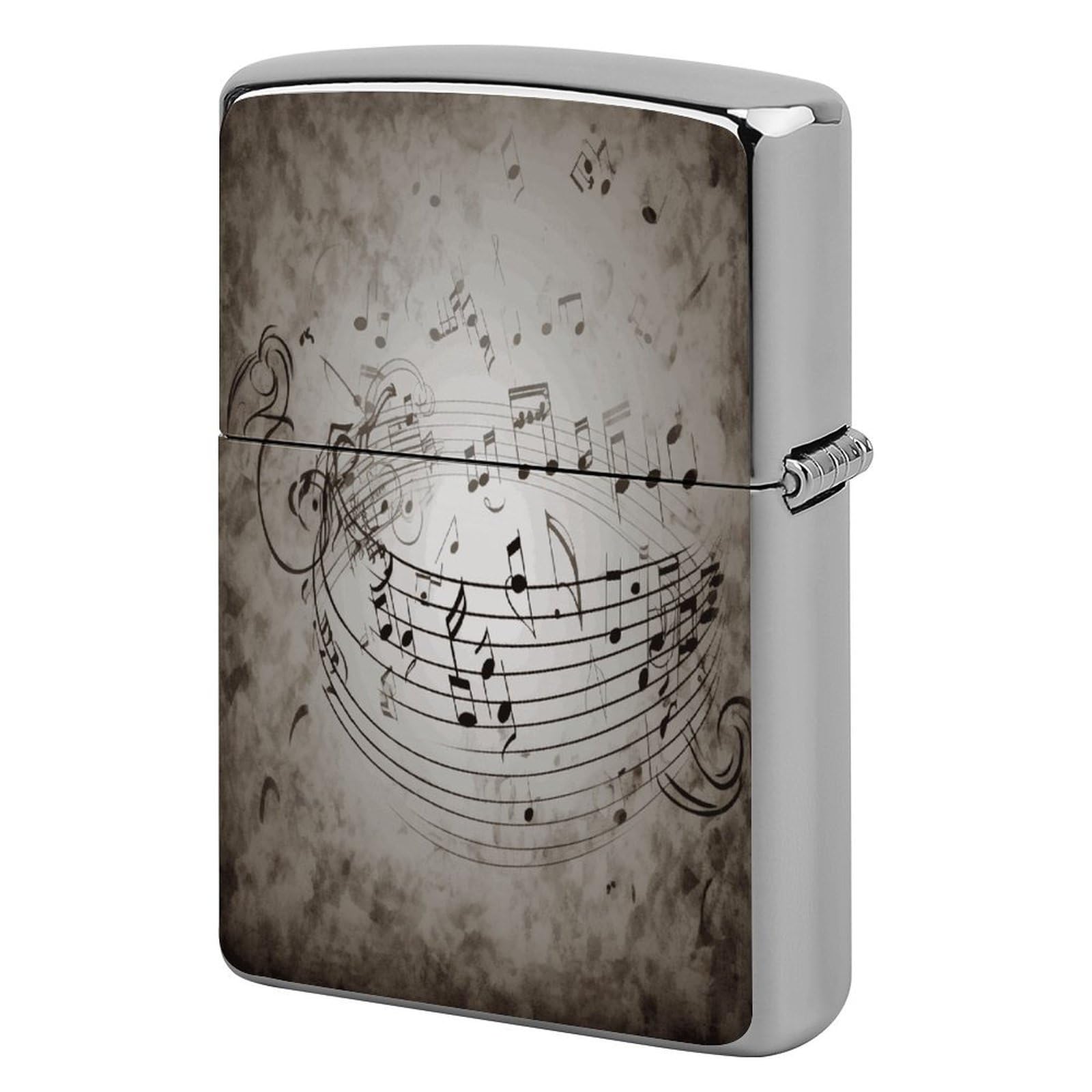Fekiloot Style Music Note Wall Lighter Case Cover Metal Lighter Case