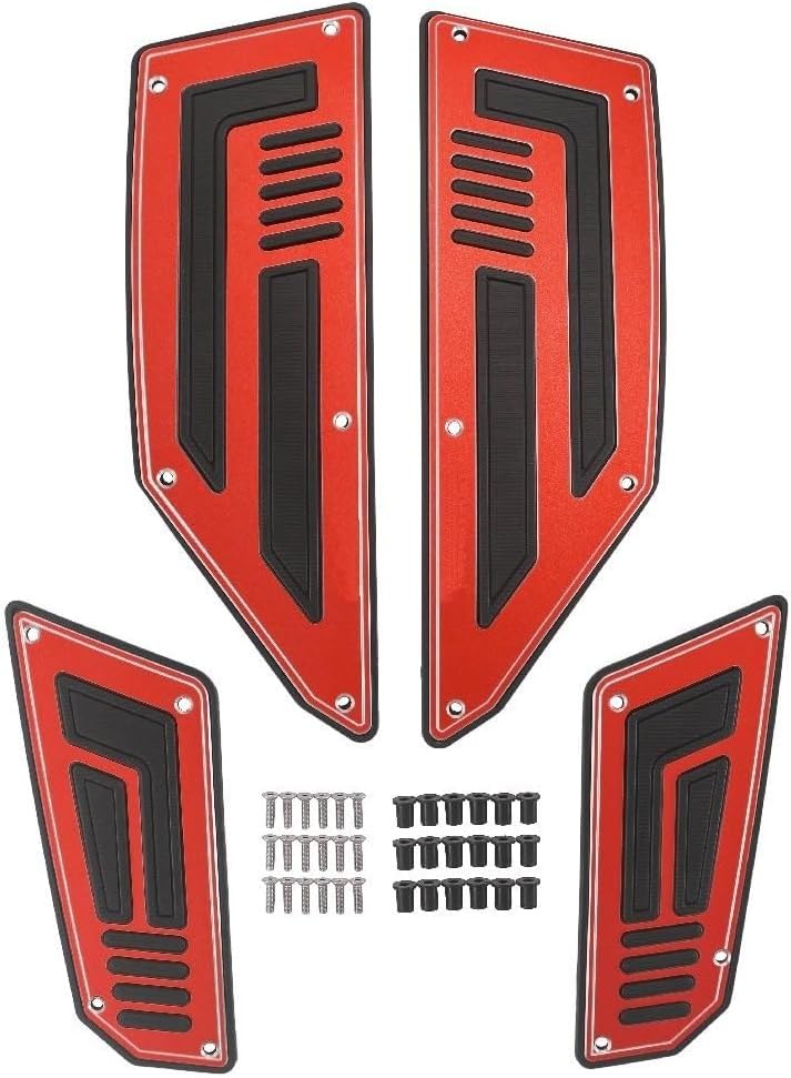 Pédale de moto TMAX 530 avec tapis antidérapant rouge pour vos trajets urbains