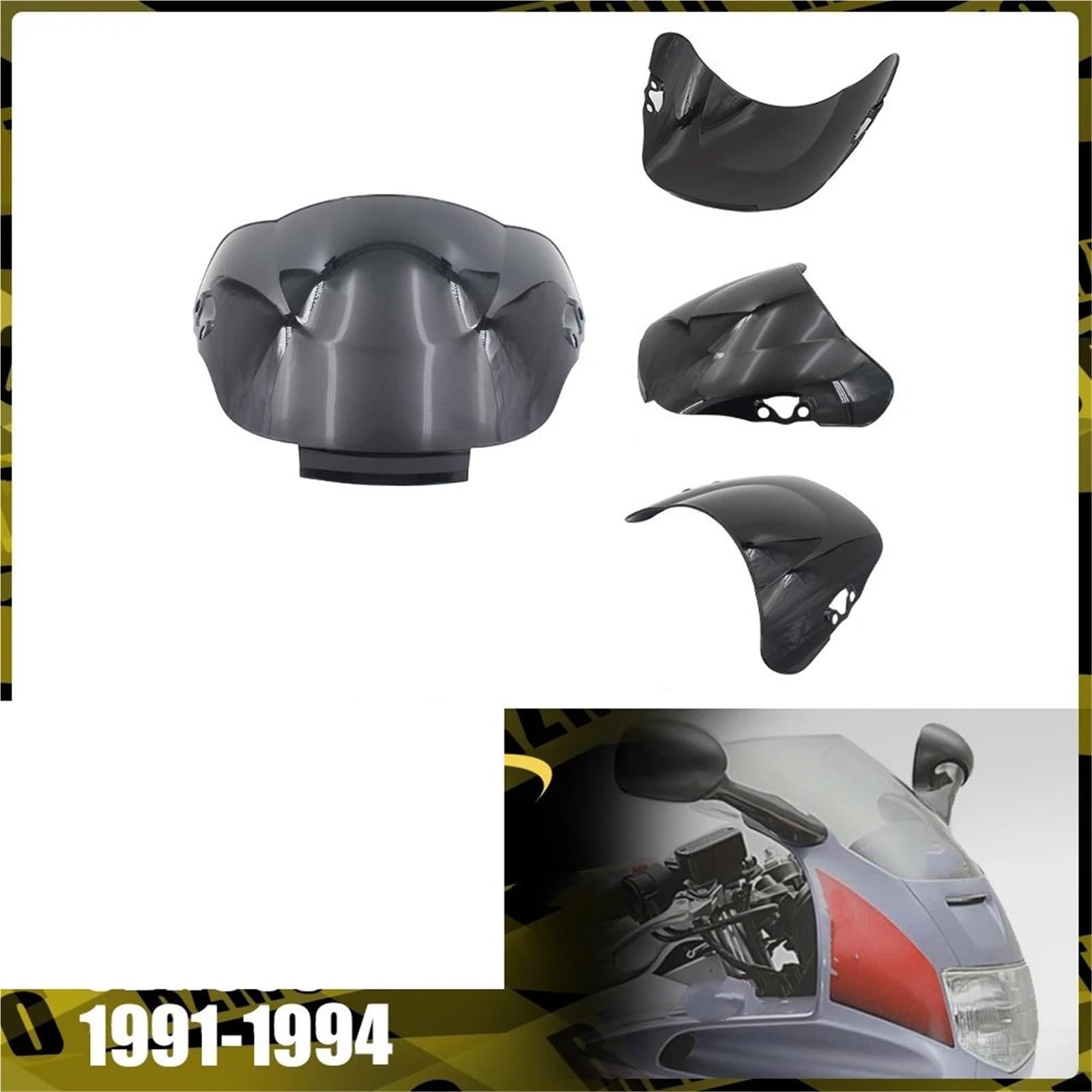 Motocicleta Deflector de Viento para CBR600 F2 1991 1992 1993 1994 Protector De Parabrisas Deflector De Pantalla Protector De Alerón Parabrisas para Moto