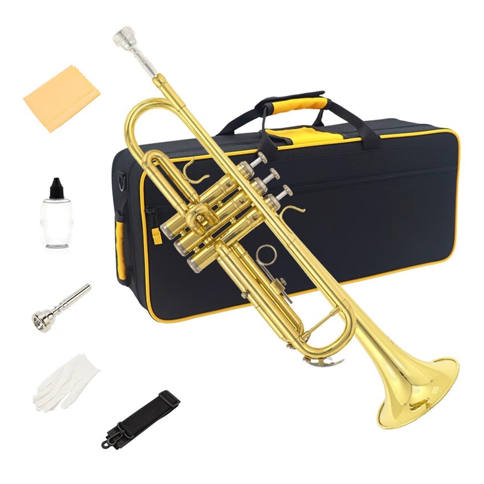 trąbka instrument Trąbka B posrebrzana dla początkujących do występów na orkiestrę dętą