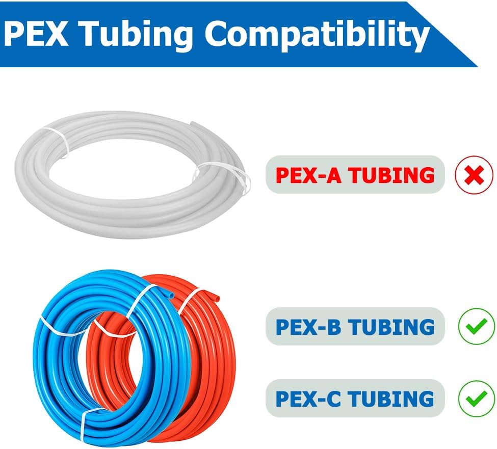 Hooshing 12PCS 1/2" Press Propress x 1/2" PEX Adapter Brass Crimp Fittings Coupling Connect for Cooper to Pex B Pipe