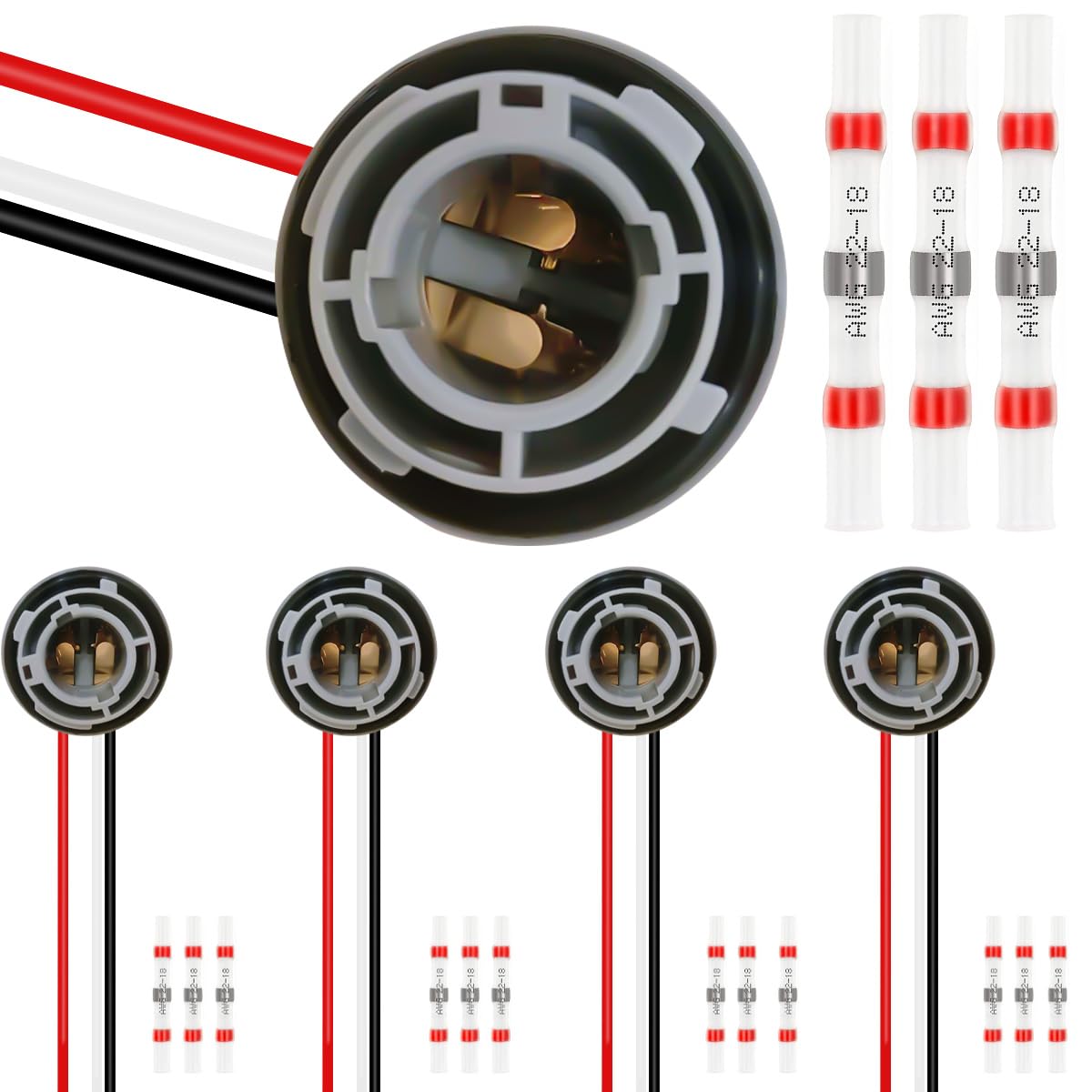 Portalampada LED 1157, portalampada 7528, adattatore per cablaggio, accessori auto per indicatori di direzione, luce stop, fanale posteriore - 5 pezzi