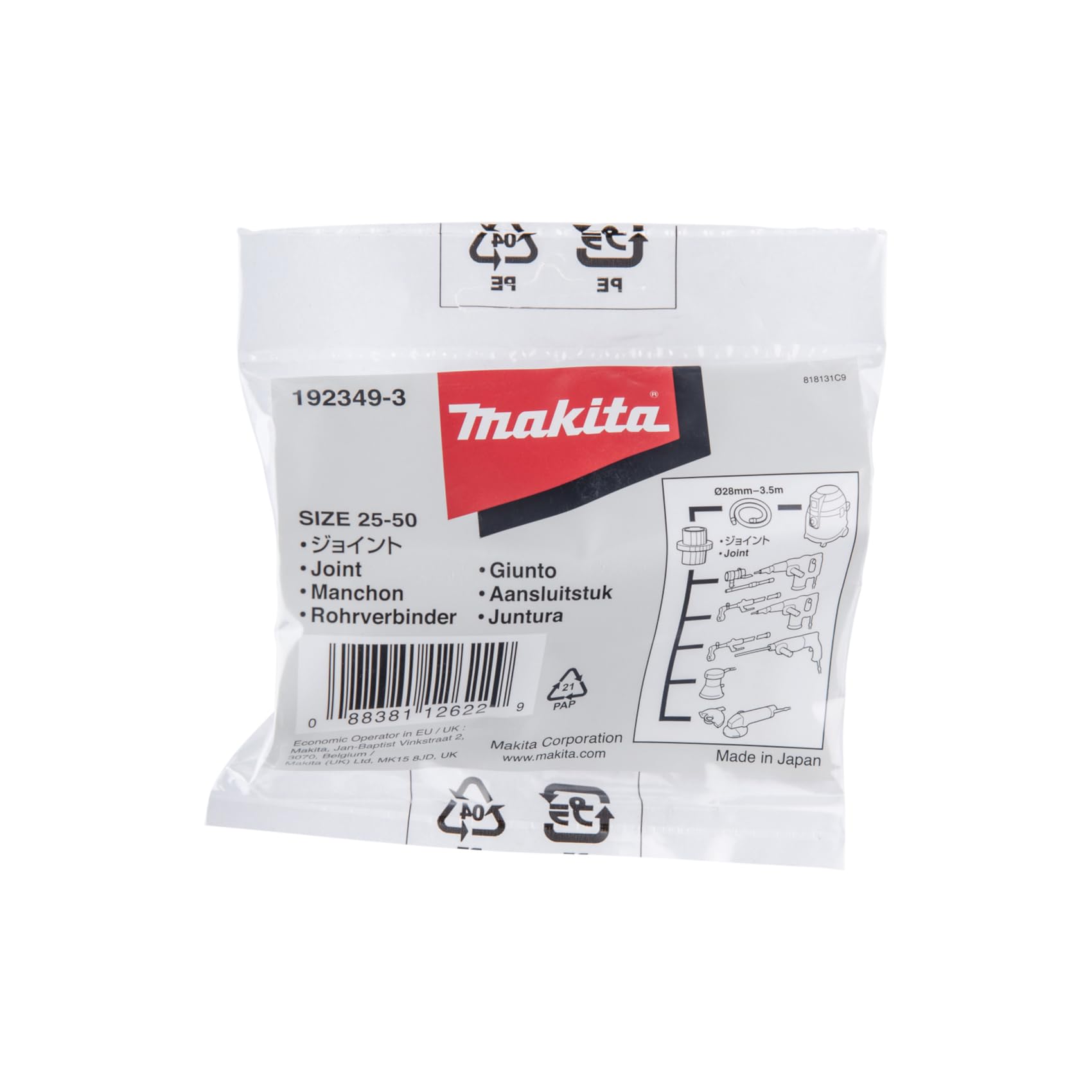 Makita 192349-3 Joint 25 9046/Bo5021/Hr2450F, Multi-Colour