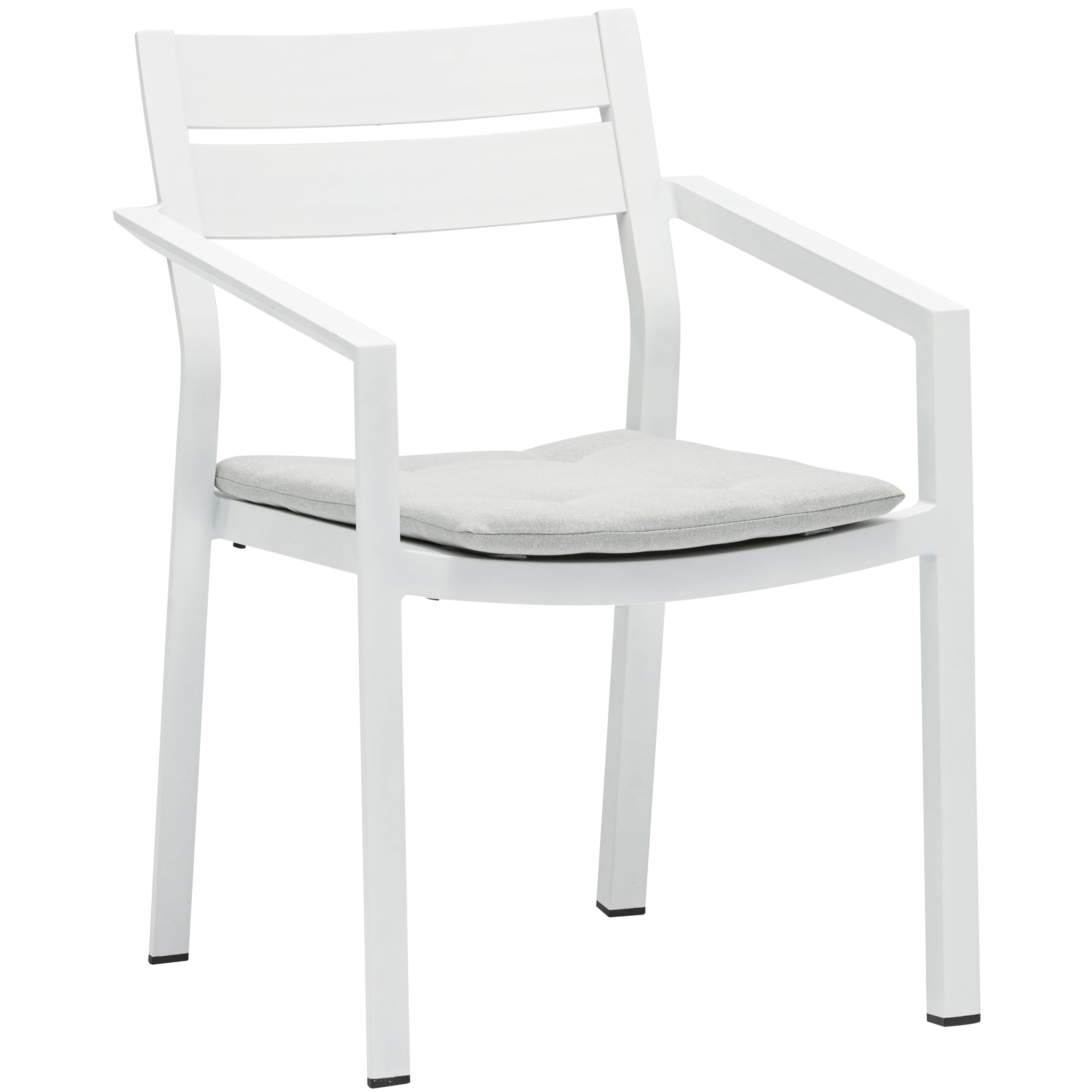 Silla Comedor de Aluminio con cojín para Exterior jardín o terraza. Apilable. Materiales de Primera Calidad. Alta Resistencia a la Intemperie.