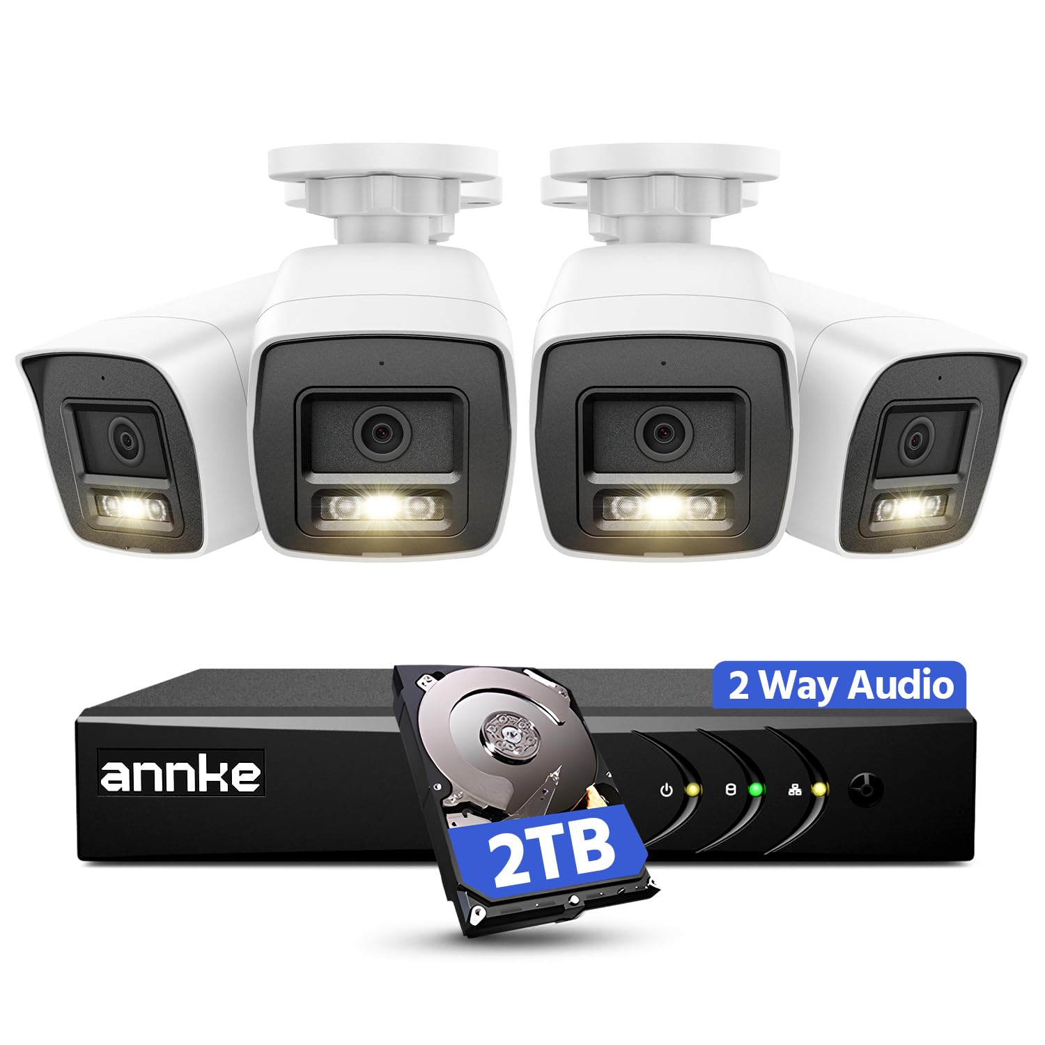 防犯カメラ UHD Audio Surveillance Camera System Amazon.com : ANNKE 2MP Two-Way Audio Security Camera System, 8CH
