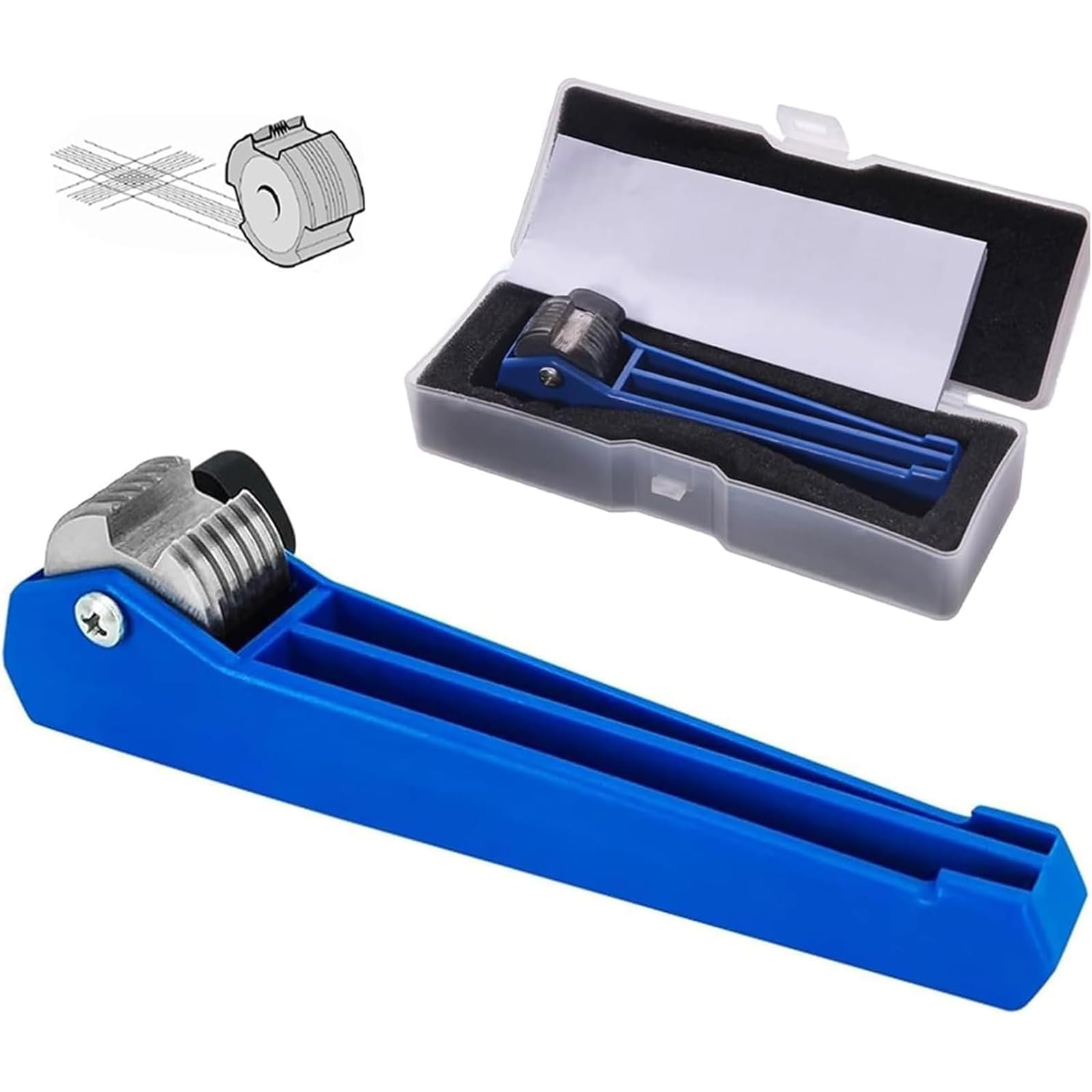 XNZJHPP Cross Hatch Adhesion Tester Kit - Paint Film Scriber with 2mm Blades & 6 Teeth, Measures Adhesion of Organics Coatings, Includes Plastic Storage Box for Easy Use
