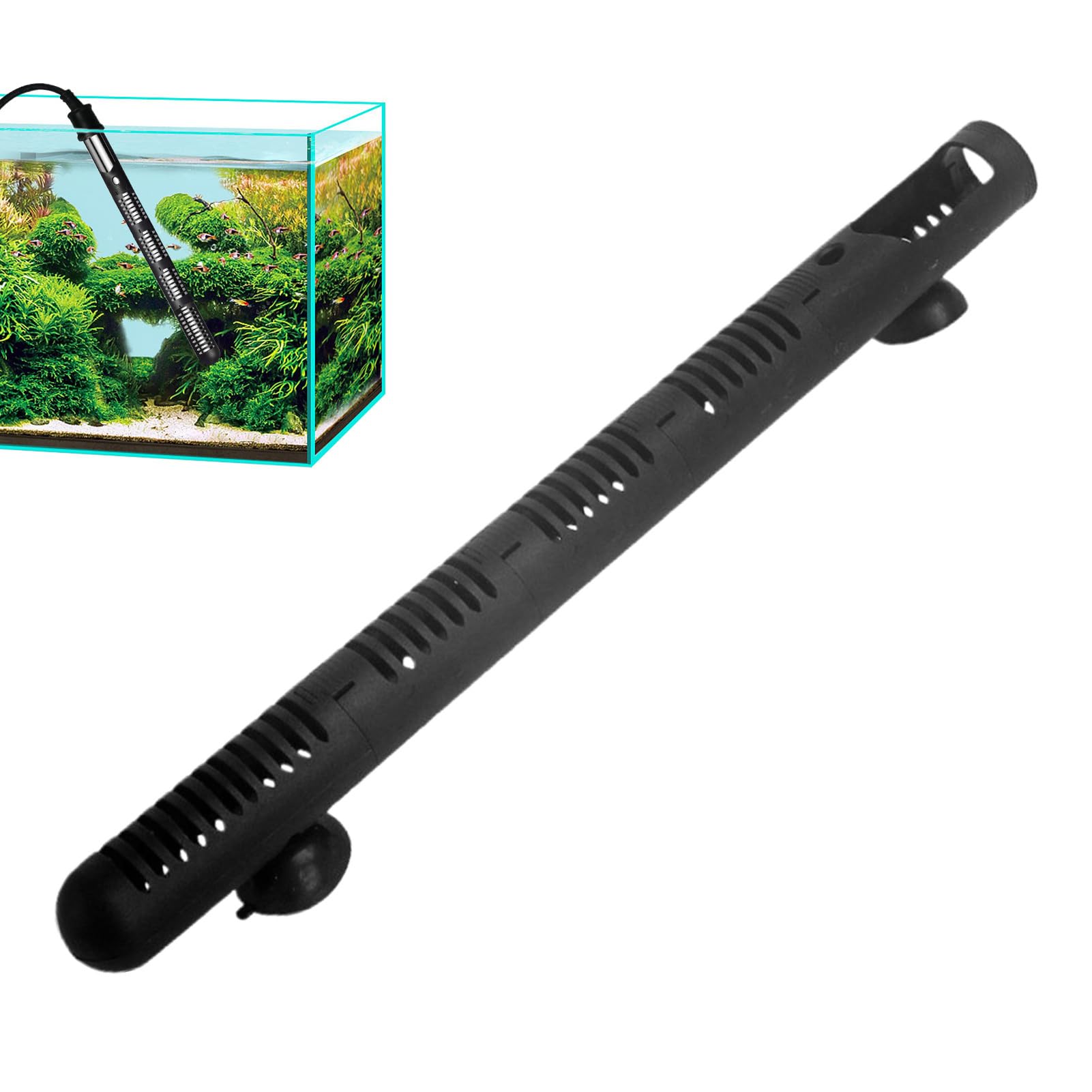 Neamou Aquarium Heater Guard | Heating Rod Sleeve Guard Protector - Heat-Resistant Heater Protectors with Suction Cups for Heating Rods, Fish Tanks