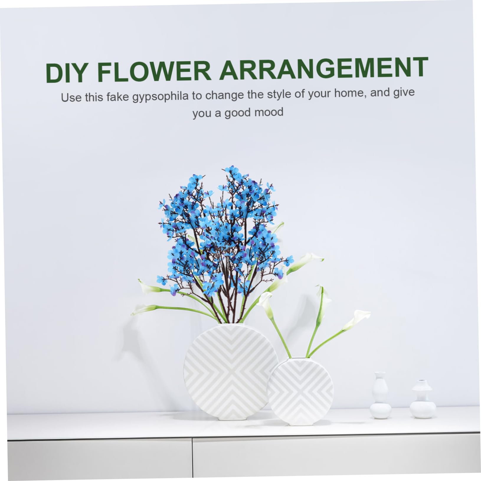 Ciieeo 12 Jarrones De Flores Artificiales De Gypsophila Simulada para Centros De Mesa Ramos De Boda Decoraciones Arreglos De Boda Accesorios De Navidad Tela De Seda para