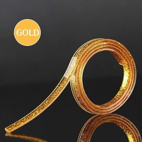 Miniatura 5 de Queenbox Adhesivos para azulejos de suelo con purpurina de 0.3 x 19.7 pies, tira de cinta adhesiva de PVC para el hogar, cocina, inodoro, marco de