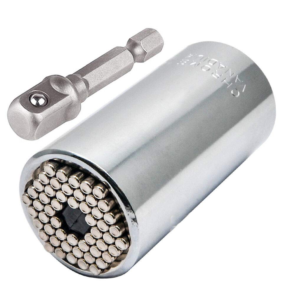 BE-TOOL Socket Wrench Universal Grip Socket Set Power Drill Adapter Self-Adjusting Combination for Automotive Industry (7-19mm)