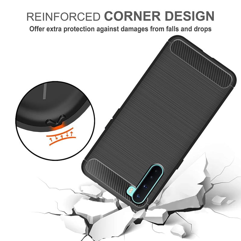 Image of Hybrid Carbon Fiber Back Case for OnePlus Nord (Black)