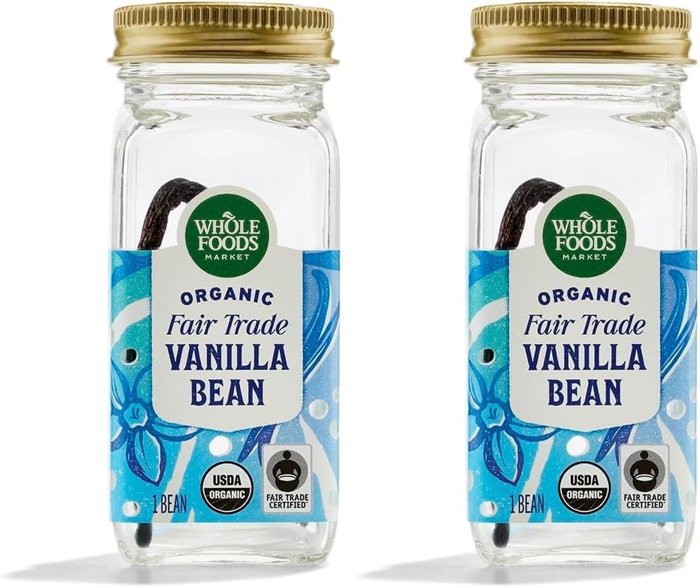 Whole Foods Market, Organic Fair Trade Vanilla Bean, 1 ct (Pack of 2)
