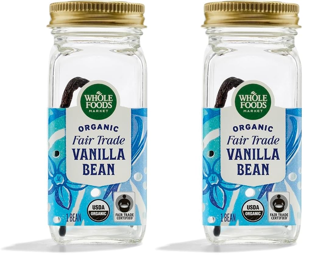 Whole Foods Market, Organic Fair Trade Vanilla Bean, 1 ct (Pack of 2)