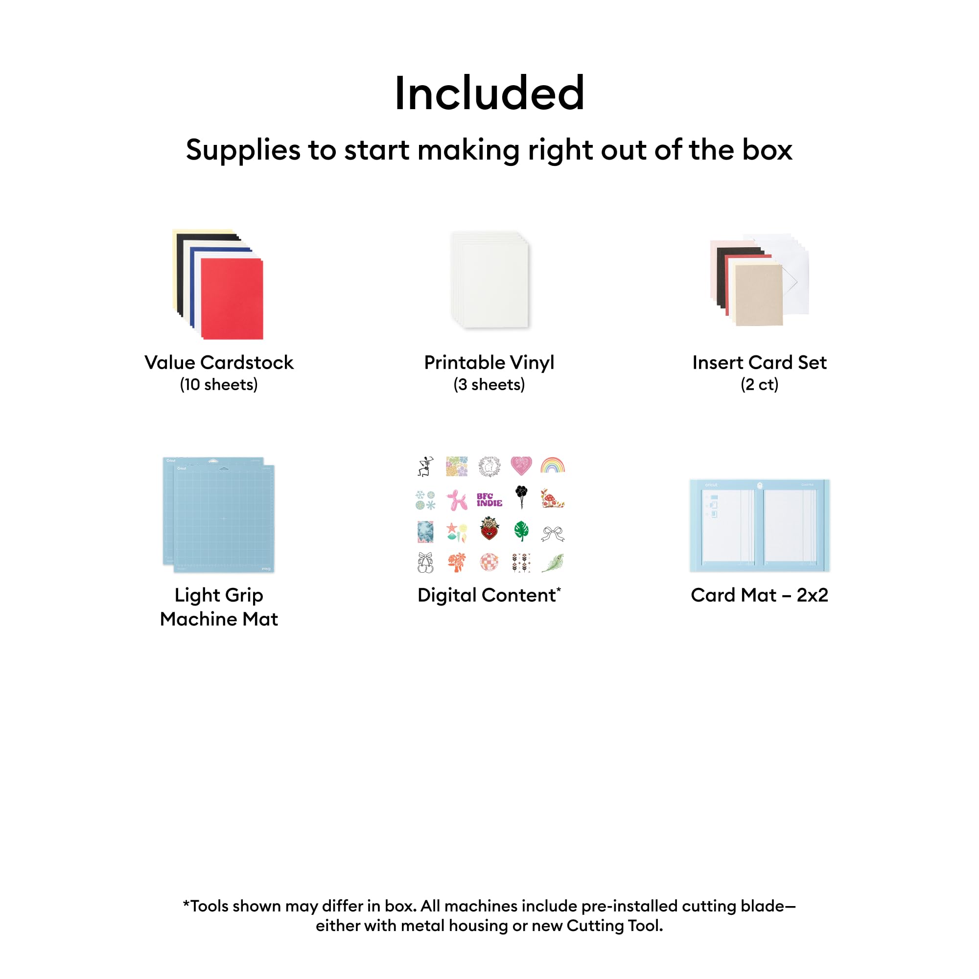 Cricut Explore® 5 Essential Bundle + Digital Content, Taupe - Precise Cutting Machine - Works with 100+ Materials - Sleek, Simplified Design - Includes Supplies for 65 Projects + Bonus Digital Content - 4