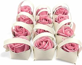 oggettando Set of 12 Scented Soap Rose Place Cards for Weddings, Birth, Baptism, Communion, Graduation, Confirmation, 18, 25 and 50 Years, Anniversaries and Birthdays (Antique Rose)