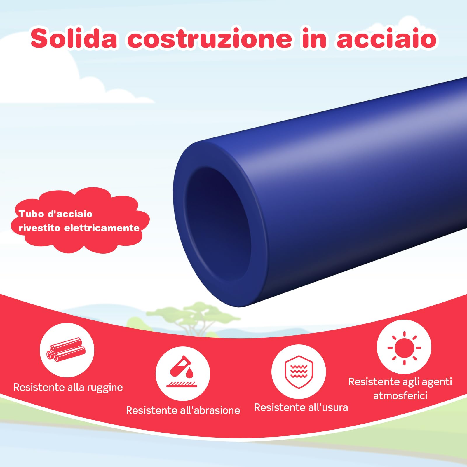 RELAX4LIFE Cuccia da Arrampicata con Scivolo per Bambini, Struttura per Arrampicata da Giardino, Portata Fino a 180 kg, Scala da Arrampicata per Bambini 3-10 Anni (Rosso)