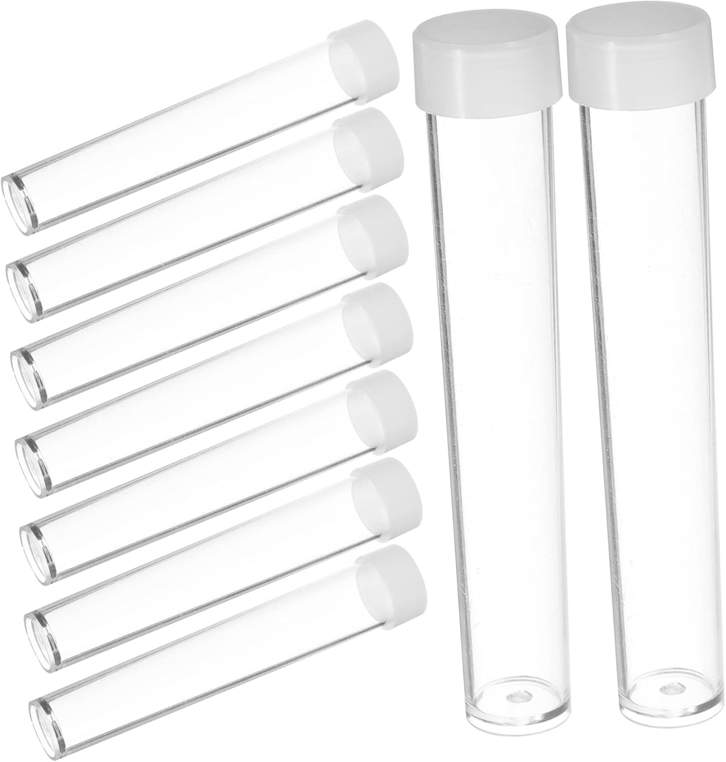 30Pcs Transparent Plastic Multipurpose Storage Tubes Empty Glitter Containers for Beads Jewelry and Craft Supplies Durable Test Tube with Lid for Easy Organization