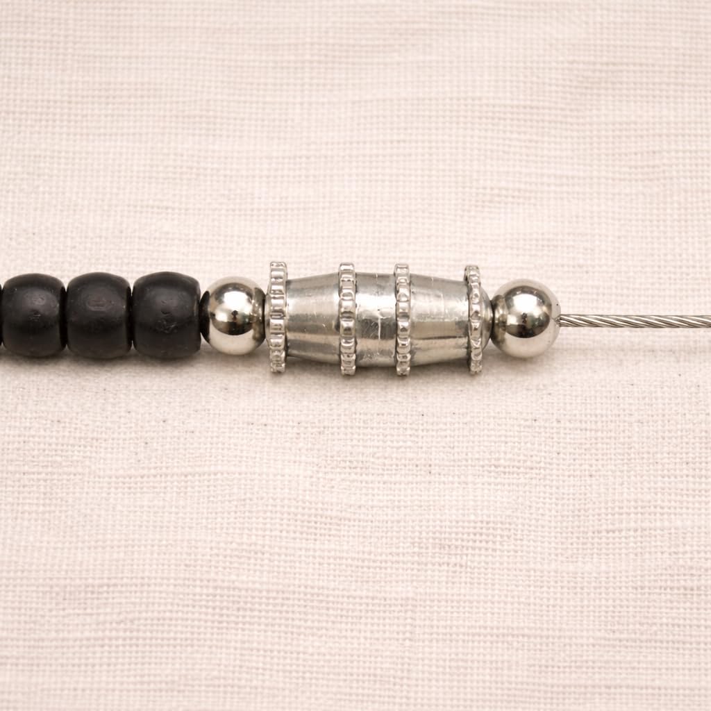 Native Treasure Mens and Women Summer Beach Surfer Necklace From the Black Coconut Beads and White Ark Shells image 5