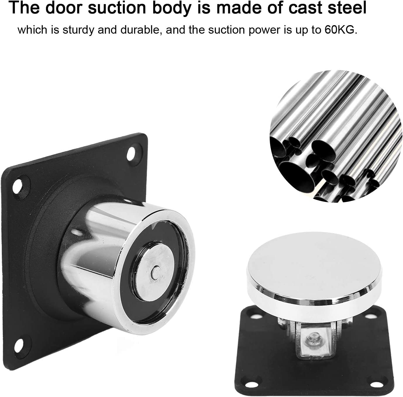 Tope de puerta, tope de puerta sin tornillo Tope de puerta magnético, soporte de puerta electromagnético Soporte de pared de succión de puerta de acero Tope de captura fuerte Puerta de fuego Toque Man