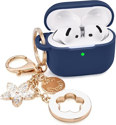 Miniatura 16 de Funda floral para Apple Airpods iPods 4, funda para mujer, VISOOM 2025 de silicona 3D Airpod iPod 4ª generación, fundas protectoras lindas con