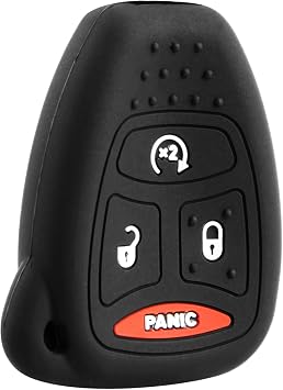 Silicone Rubber Key Fob Cover Protector for 2006 2007 2008 2009 2010 2011 2012 2013 2014 2015 Chrysler Aspen Dodge Caliber Dakota Durango Nitro Ram Jeep Compass Wrangler KOBDT04A
