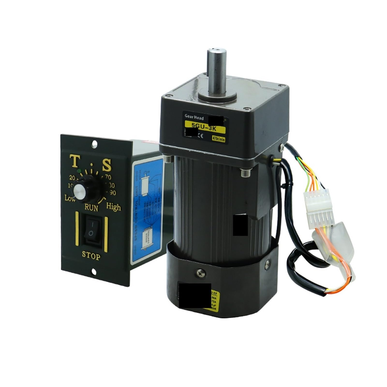 Motor Einphasiger 120-W-Wechselstrommotor 220 V 50/60 Hz Asynchronmotor Induktionsmotorwelle 15 mm 12 Gleichstrommotor(0-14RPM)