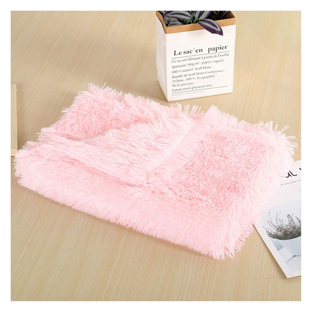 YAOTT Fluffy Plush Soft Warm Washable Blanket for Dogs and Cats Calming Anti-Anxiety Blankets for Pets and Puppies Warm Cozy Throws for Pets Sofa Bed Light pink 78×54CM