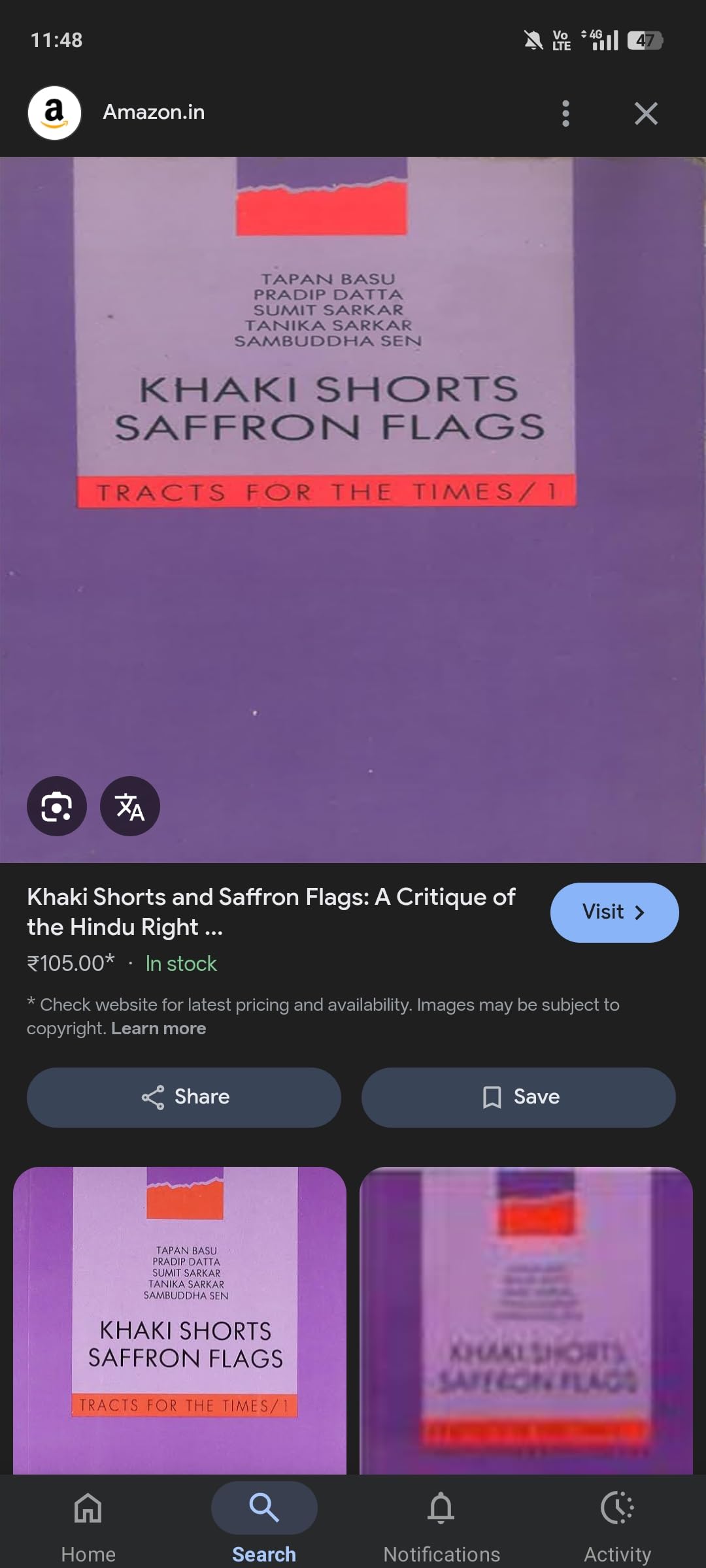 Buy Khaki Shorts Saffron Flags: A Critique of the Hindu Right — BookShops.in