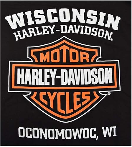 Vista 2 de Harley-Davidson Camisa Manga Larga Naranja Bar & Shield Negro 30291744