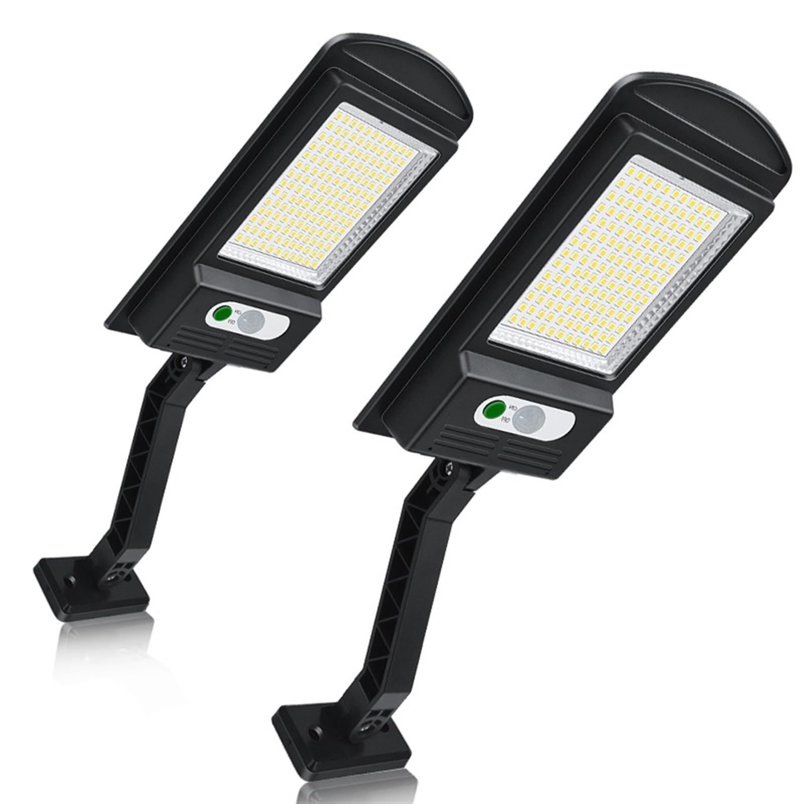 LLOOPK LED Flood Light, Solar Street Light with Motion Sensor Parking Lot 168 LED IP65 Outdoor Security for Garden Deck(2PCS)