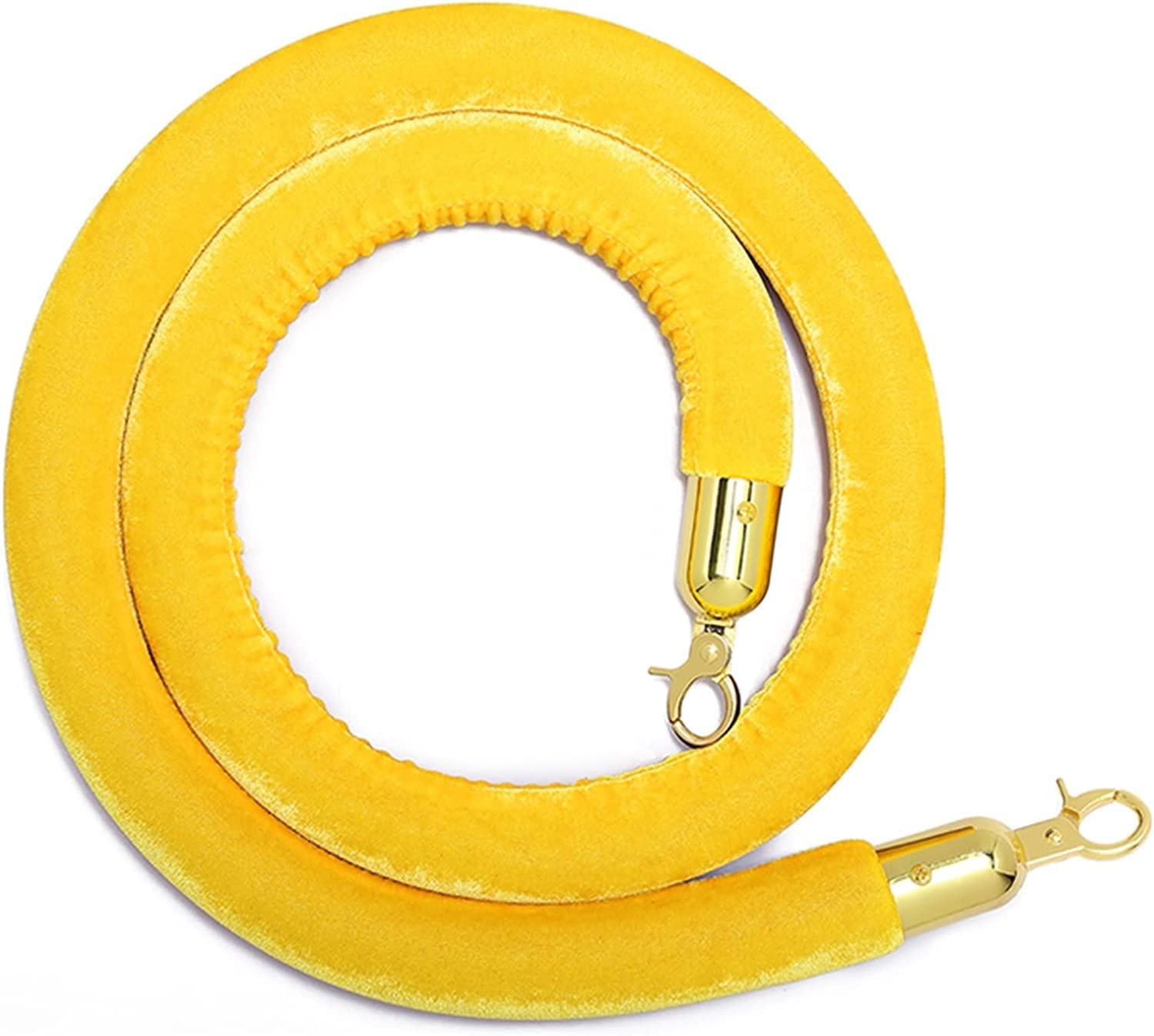 Zonshjdkr Yellow Retractable Rope, Rope Barriers, Velvet Crowd Control Barrier, Multicolor 5Ft Stanchion With Hooks