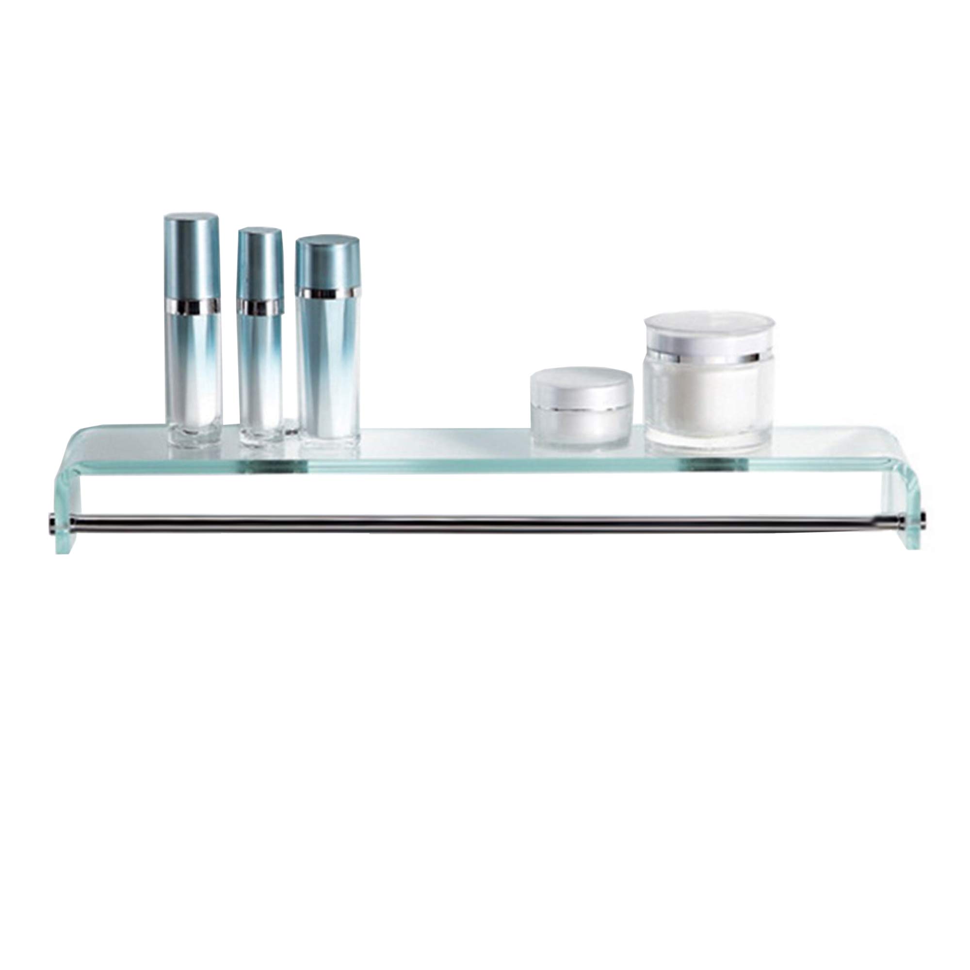 Fab Glass and Mirror ICE PALACE Glass Wall Shelf, Clear