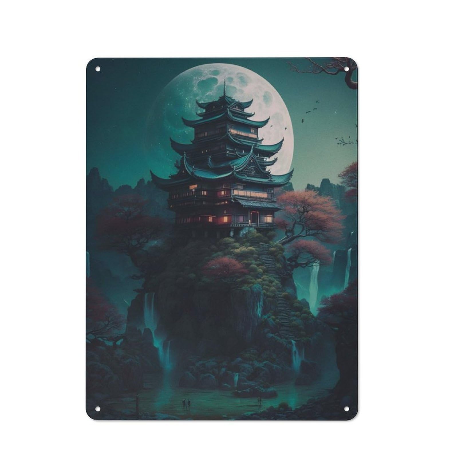 Junmoney Magical House Metal Plaque 40X30cm With For Workshop Wall, Retro Decor, For Garage, Workshop And Man Cave Decoration