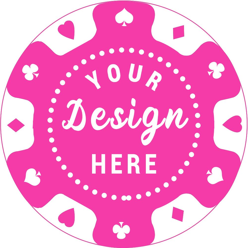 pensoda 100 Custom Plastic Poker Chips，Imprinted with Your Personalized Text and Logo,for Texas Hold'em Poker, Card Club or Late Night Poker Games，