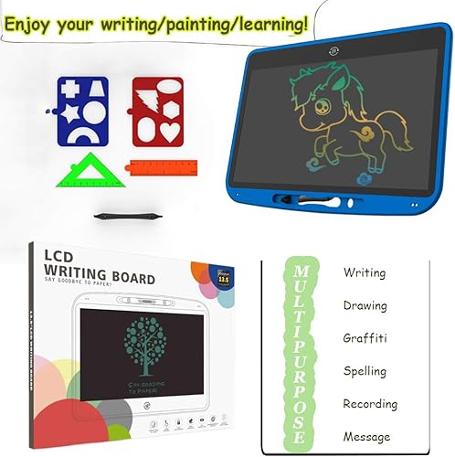 Miniatura 6 de JRDBS WINL - Tabla de dibujo electrónica de colores de 132in borrable portátil reutilizable borrable cumpleaños Acción de Gracias y regalos de