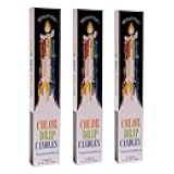 Color Drip Candles, 3-Pack (6 candles total), Unscented