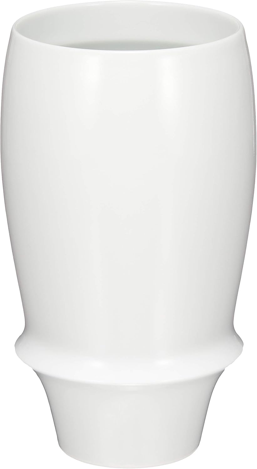 Arita Ware T501 Premium Beer Glass, White Porcelain, Diameter 2.6 x Height 5.1 inches (6.5 cm) x Height 5.1 inches (13 cm), Capacity: Approx. 11.2 fl oz (340 ml), Tumbler, Beer Cup, Microwave,