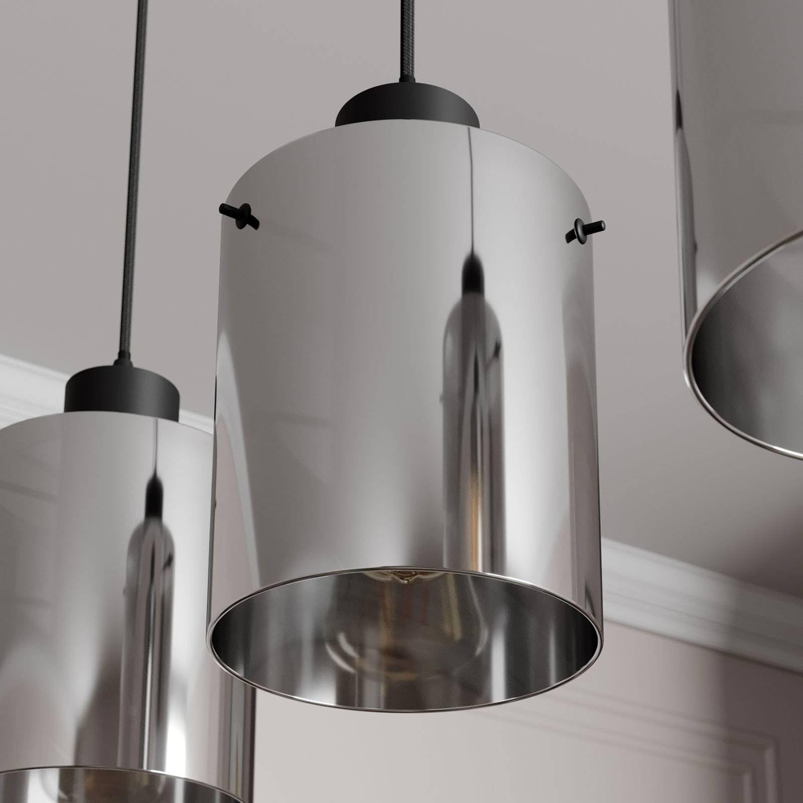 Lindby Lampada a sospensione dimmerabile (Moderno) colore Nero ad es. Soggiorno & Sala da pranzo lampada in vetro, per tavolo
