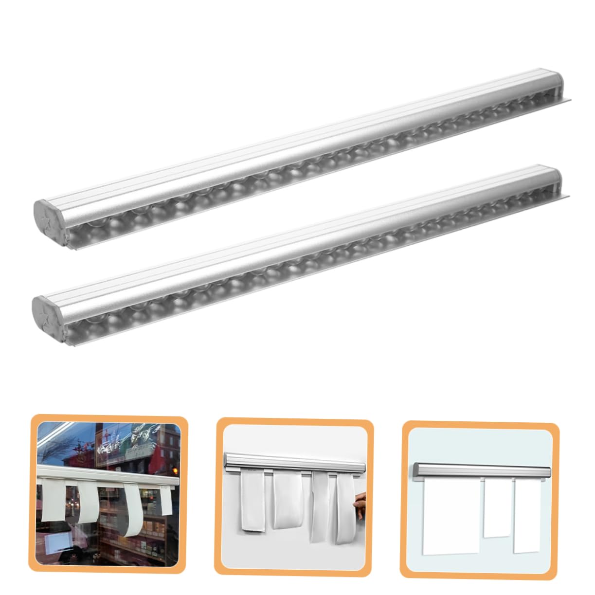 iplusmile 2stücke Teiliges Aluminium-küchenbestellhalter Wandmontierter Clip Für Gastronomie Für Restaurants Cafés Und Bars -Display-Rail Ohne Lochbohren