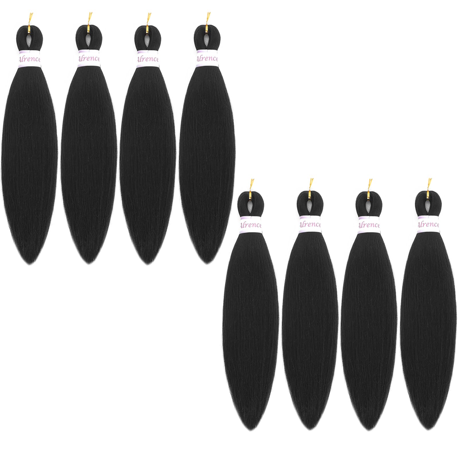 Alrence Pre Stretched Braiding Hair Long Braid 14 Inch 8 Packs Professional Braiding Hair Extensions Synthetic Crochet Twist Braids (14 Inch, 2#)