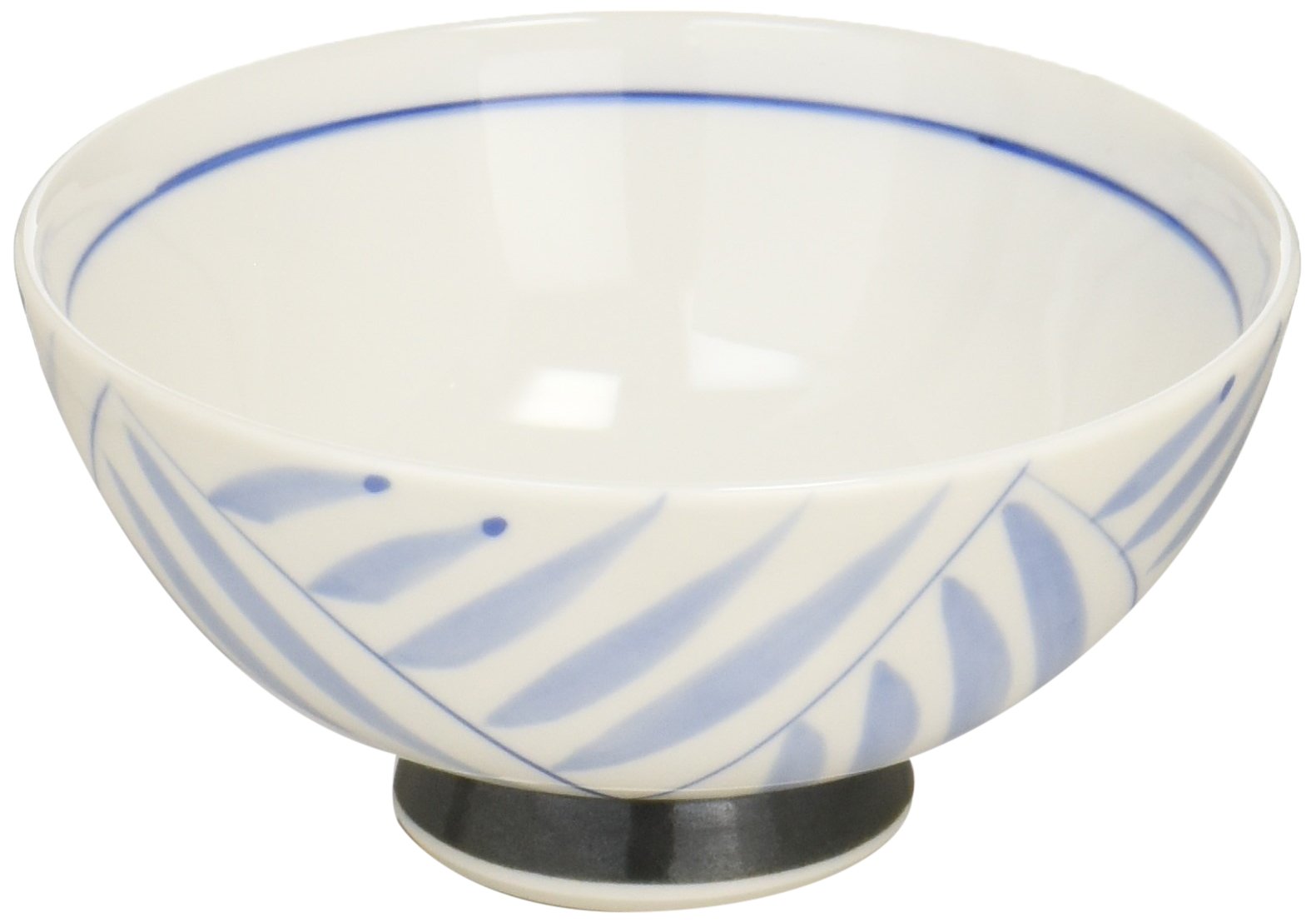 Amazon.co.jp: 山下工芸(Yamasita craft) ライン格子飯碗 青 11.2×11.2